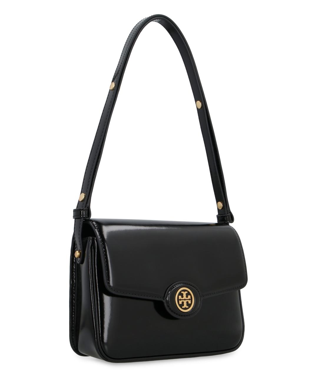 TORY BURCH Черная кожаная сумка через плечо, фото 2