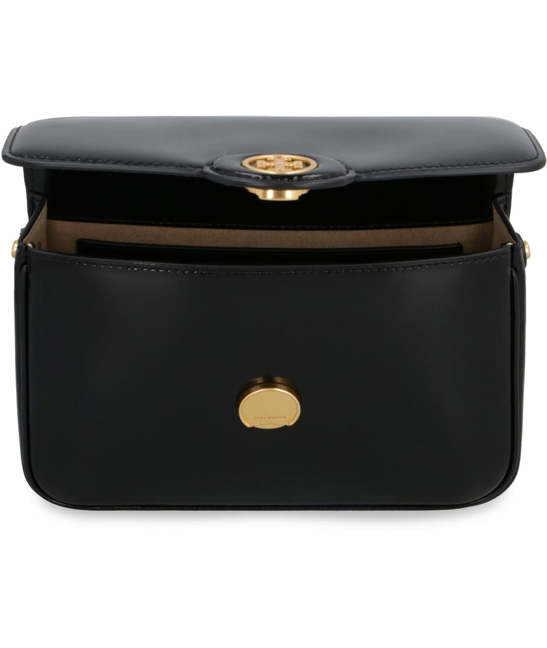 TORY BURCH Черная кожаная сумка через плечо, фото 4