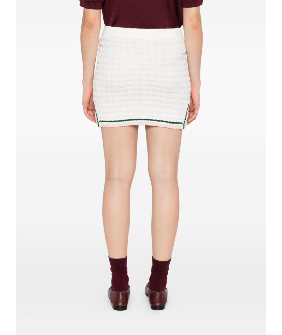 CASABLANCA Белая хлопковая юбка мини, фото 4