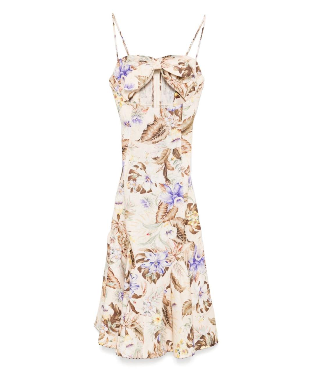 ZIMMERMANN Мульти льняное повседневное платье, фото 1