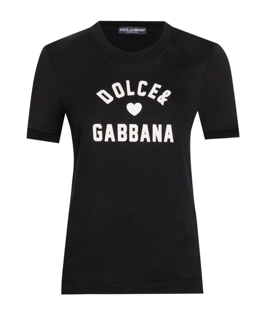 DOLCE&GABBANA Черная хлопковая футболка, фото 1
