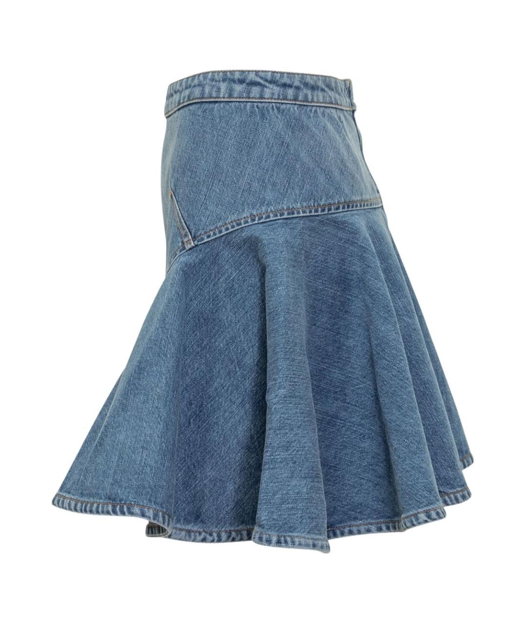 GIVENCHY Синяя хлопковая юбка мини, фото 3