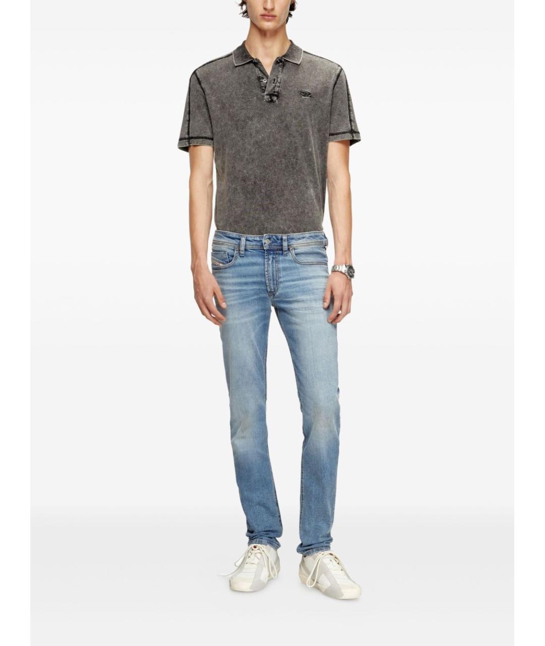 DIESEL Голубые хлопковые джинсы скинни, фото 2