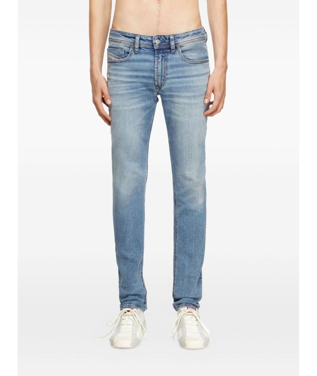 DIESEL Голубые хлопковые джинсы скинни, фото 3
