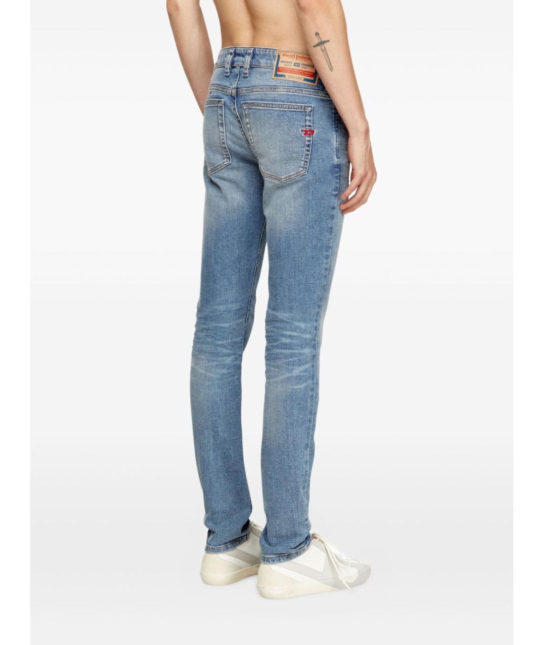 DIESEL Голубые хлопковые джинсы скинни, фото 4