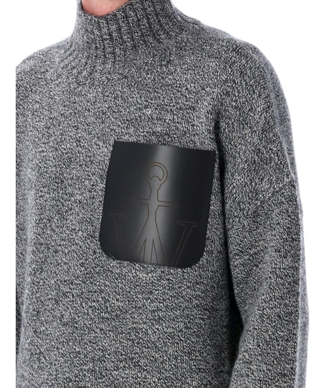 J.W.ANDERSON Серый шерстяной джемпер / свитер, фото 3