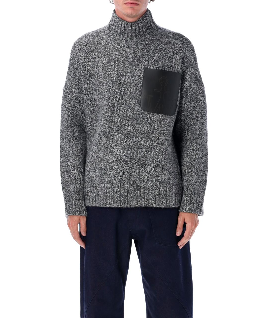 J.W.ANDERSON Серый шерстяной джемпер / свитер, фото 4