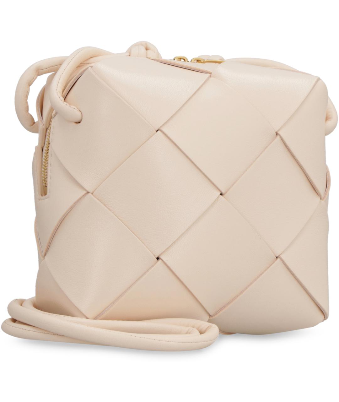 BOTTEGA VENETA Розовая кожаная сумка через плечо, фото 3