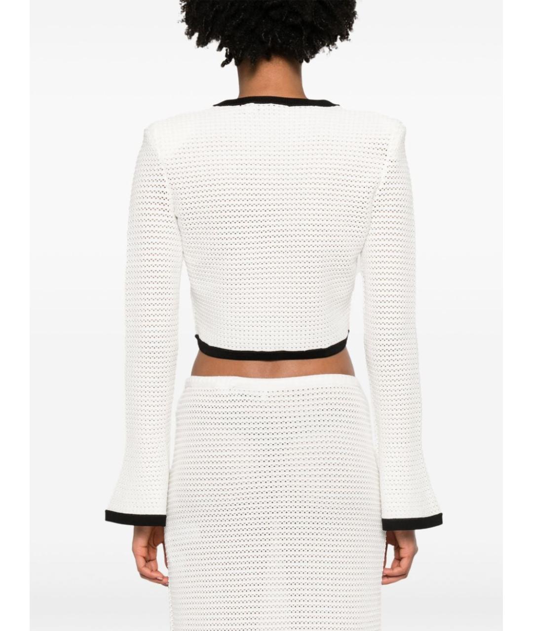 SELF-PORTRAIT Белый вискозный кардиган, фото 3