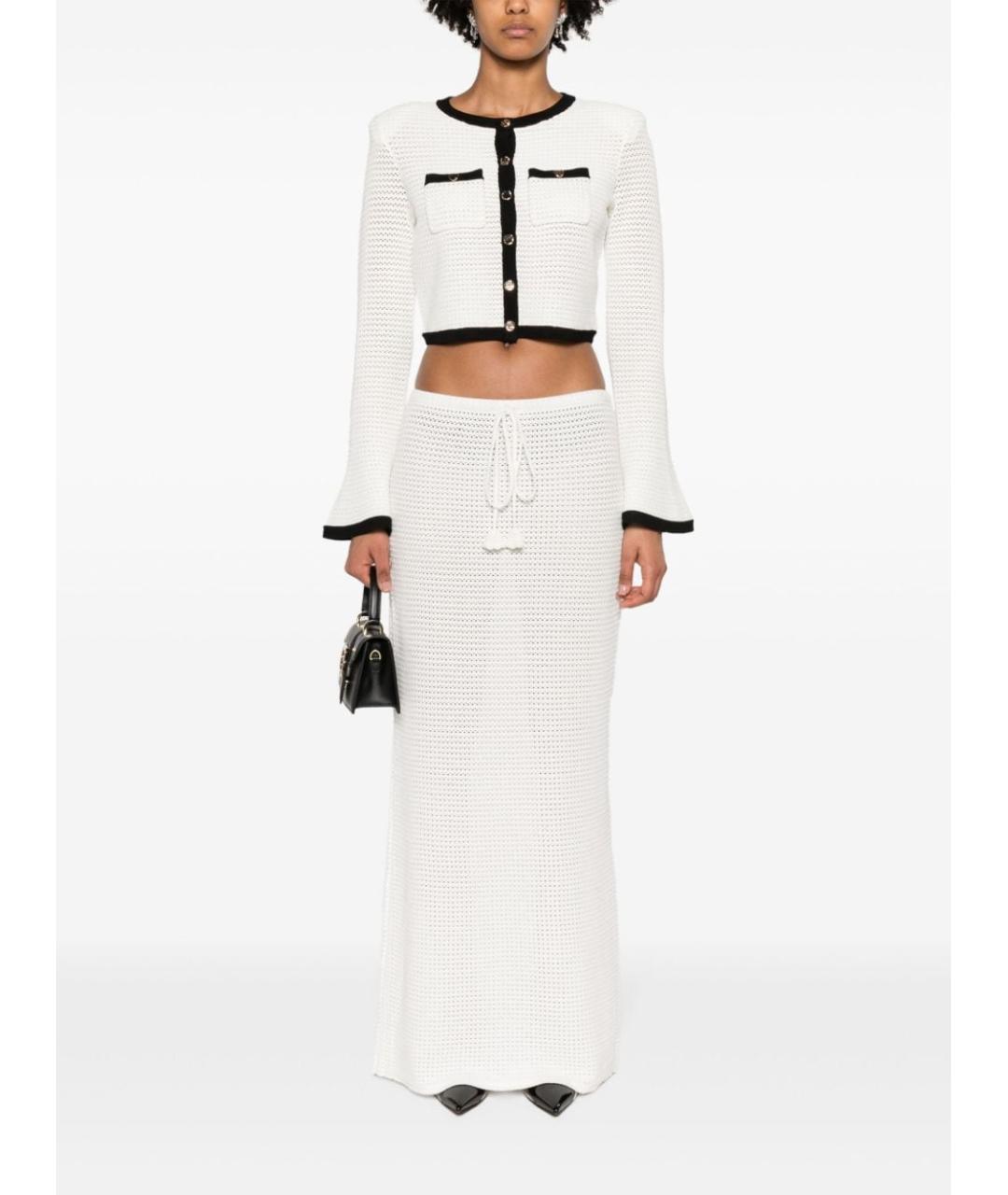 SELF-PORTRAIT Белый вискозный кардиган, фото 2