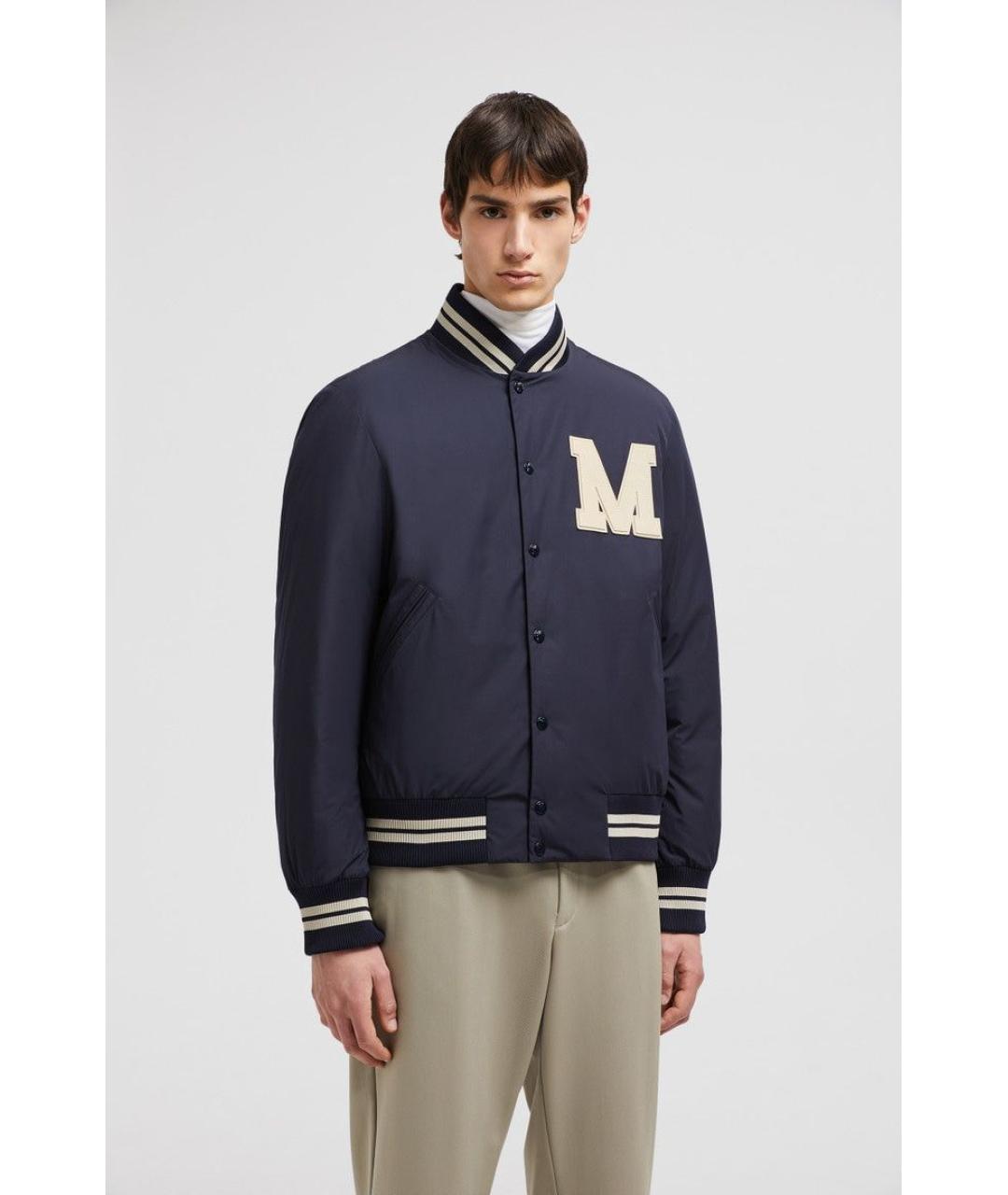 MONCLER Синяя полиэстеровая куртка, фото 2