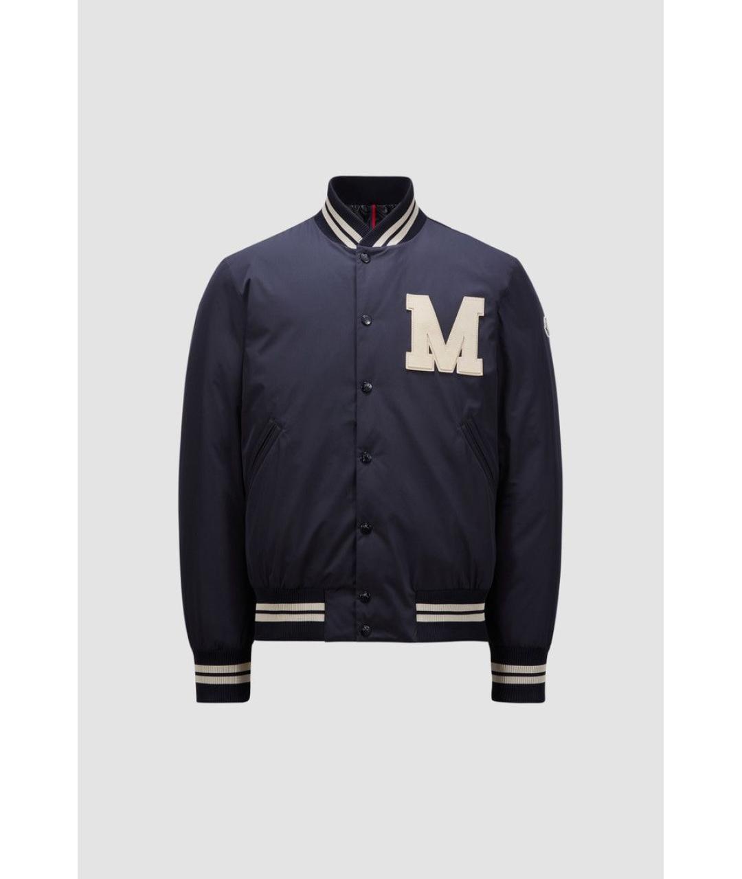 MONCLER Синяя полиэстеровая куртка, фото 6