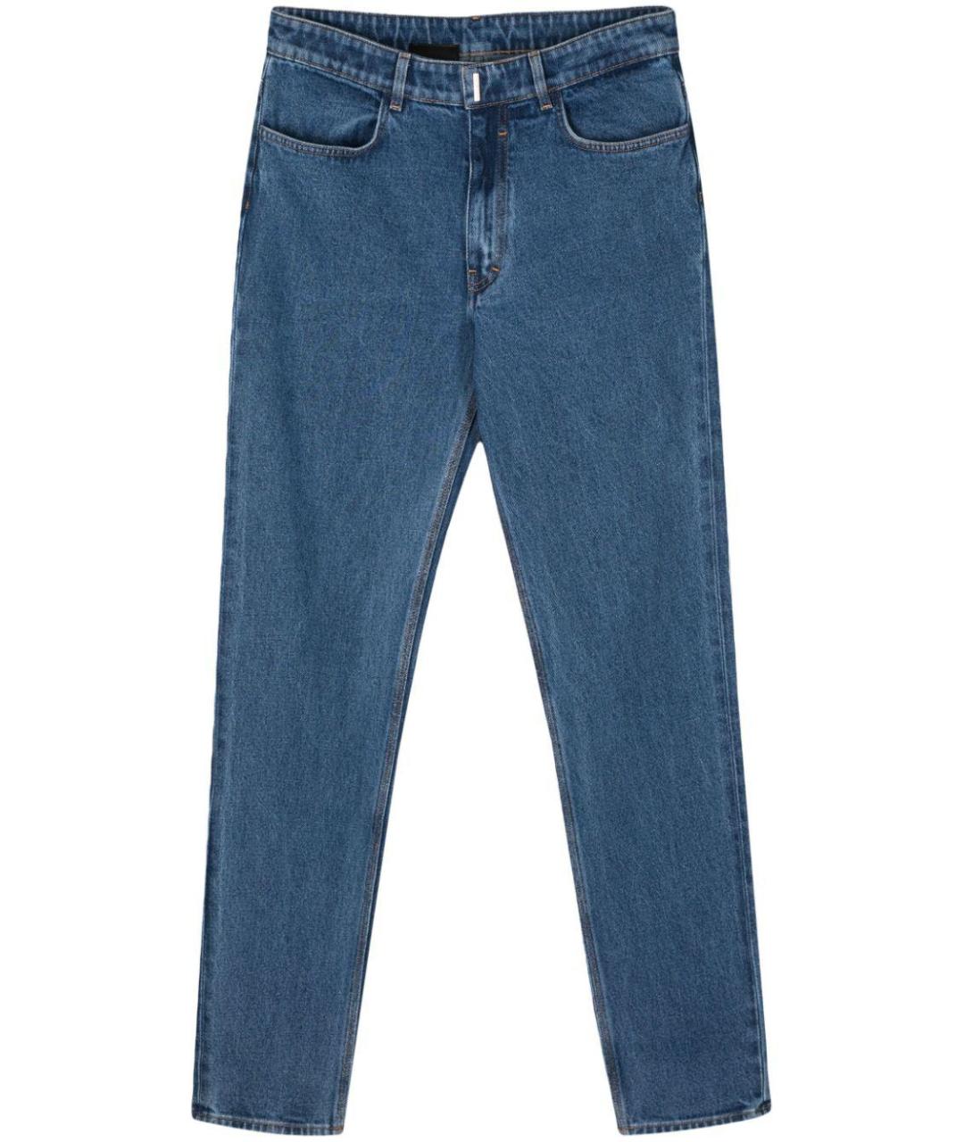 GIVENCHY Синие хлопковые прямые джинсы, фото 1