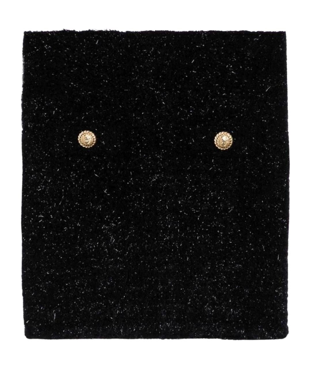 BALMAIN Черная полиэстеровая юбка мини, фото 1