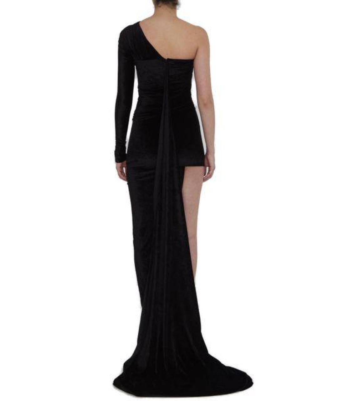 BALENCIAGA Черное ацетатное вечернее платье, фото 3