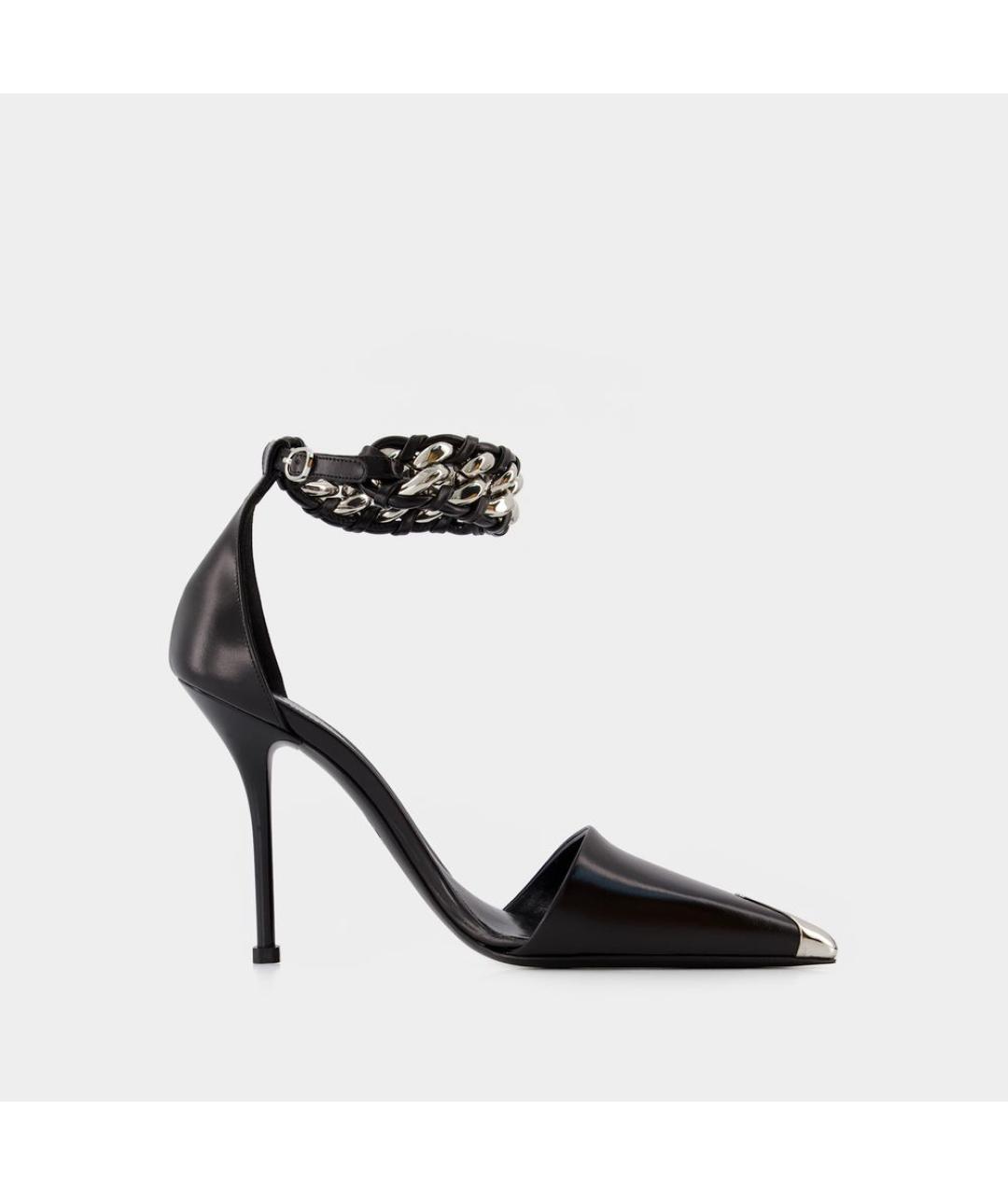ALEXANDER MCQUEEN Черные кожаные туфли, фото 5