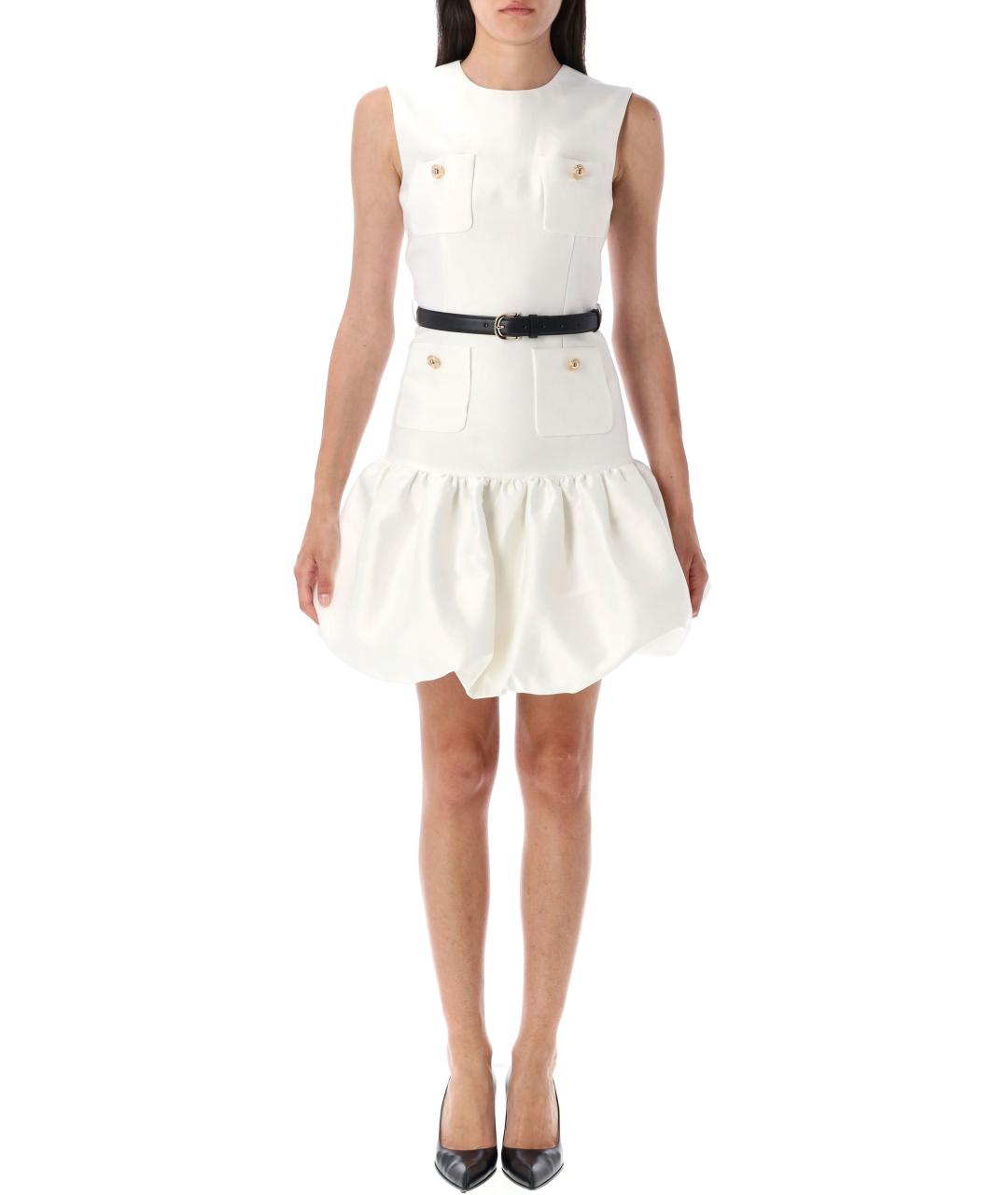 SELF-PORTRAIT Белое полиэстеровое повседневное платье, фото 2