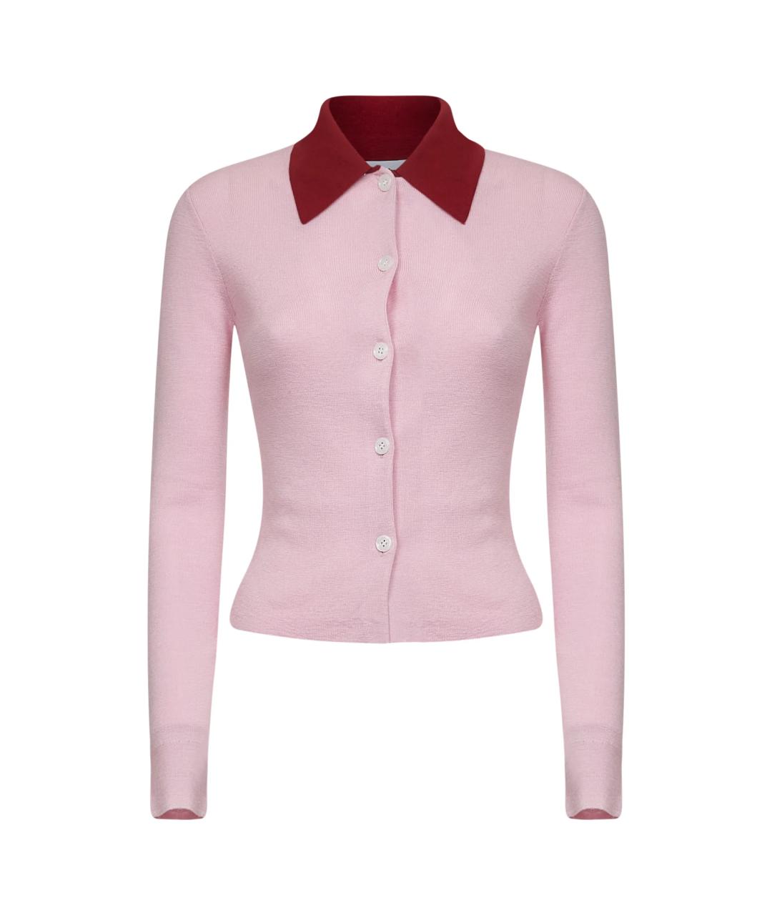 SELF-PORTRAIT Розовый шерстяной кардиган, фото 1