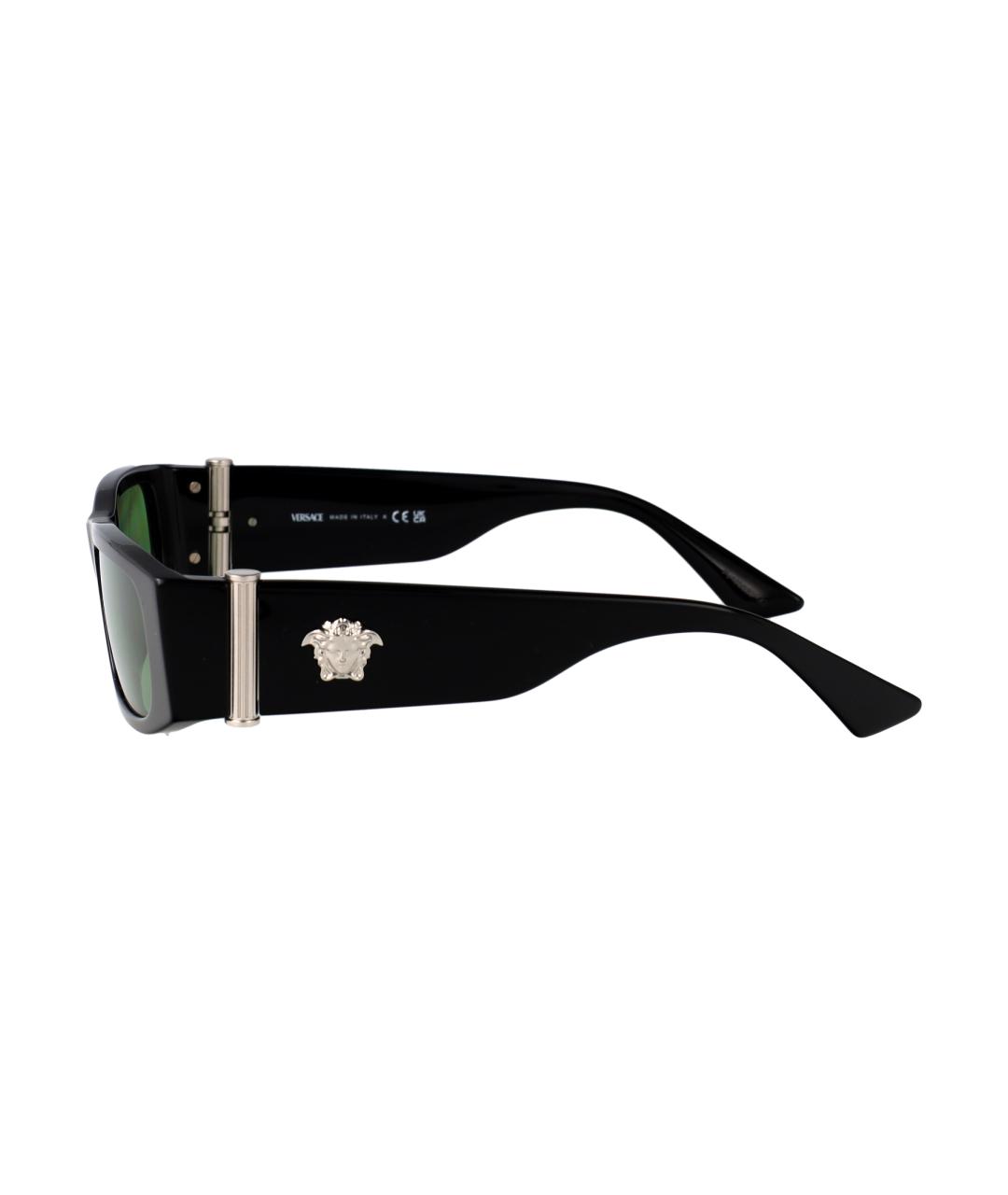 VERSACE Черные пластиковые солнцезащитные очки, фото 3