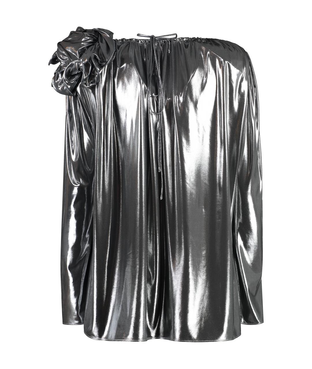 MAGDA BUTRYM Серебряная полиэстеровая блузы, фото 2