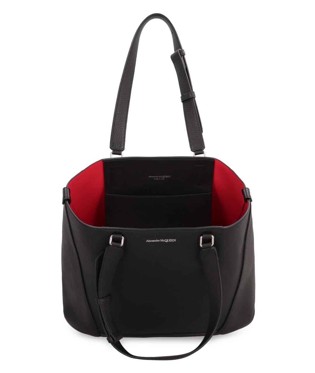 ALEXANDER MCQUEEN Черная сумка тоут, фото 4