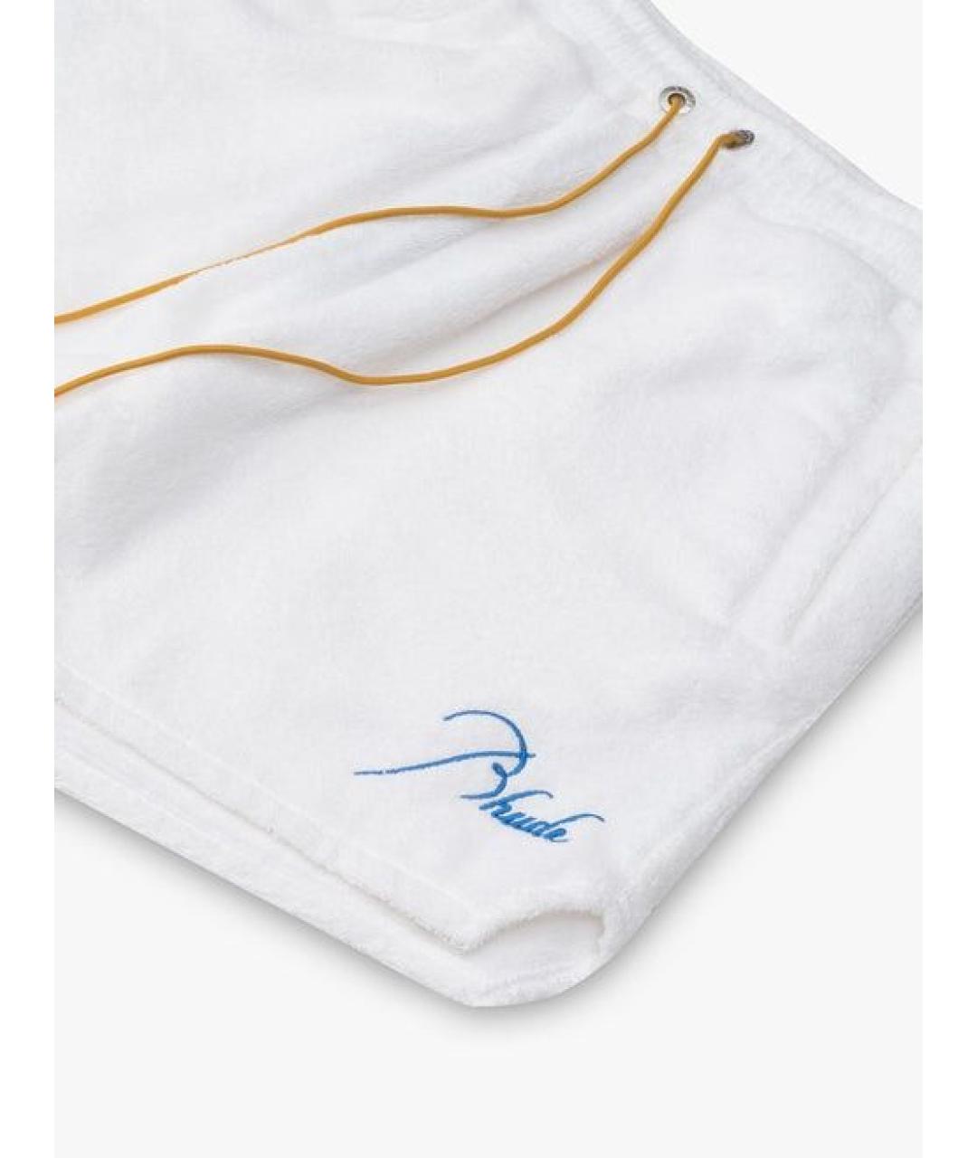 RHUDE Белые хлопковые шорты, фото 3