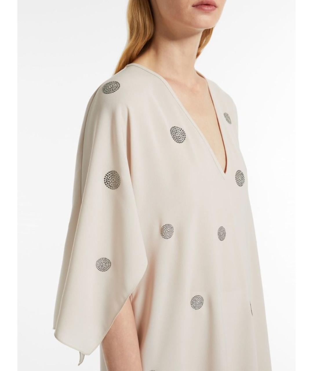 MAX MARA Бежевая футболка, фото 4