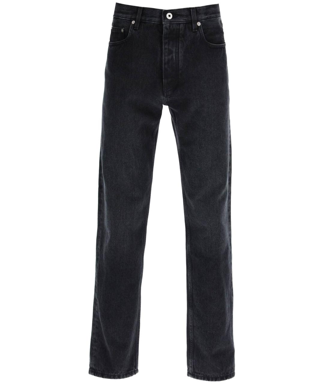 OFF-WHITE Черные хлопковые джинсы скинни, фото 1