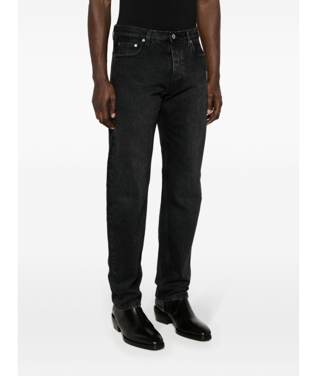 OFF-WHITE Черные хлопковые джинсы скинни, фото 5