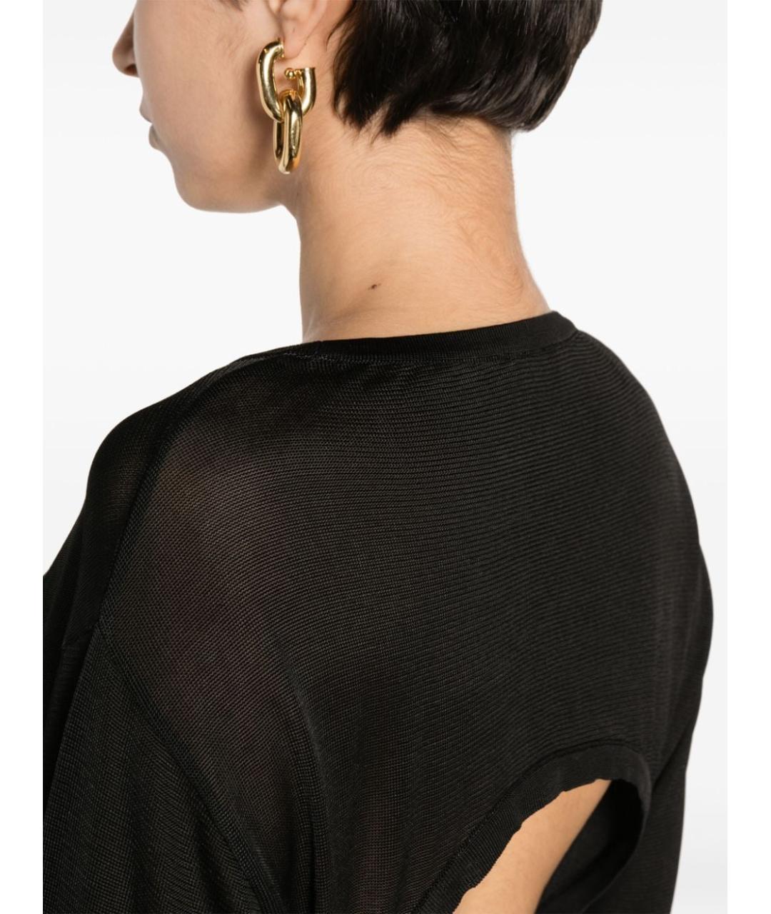 SAINT LAURENT Черное вискозное вечернее платье, фото 2