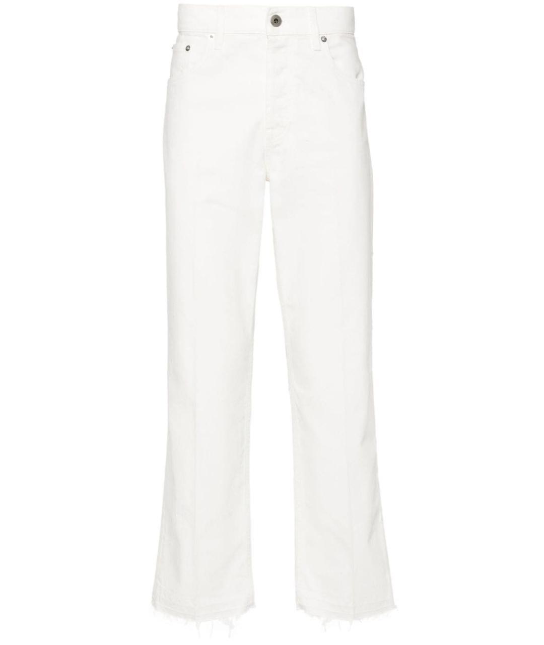 LANVIN Белые хлопковые повседневные брюки, фото 1