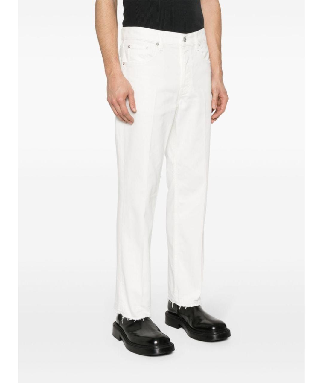 LANVIN Белые хлопковые повседневные брюки, фото 3