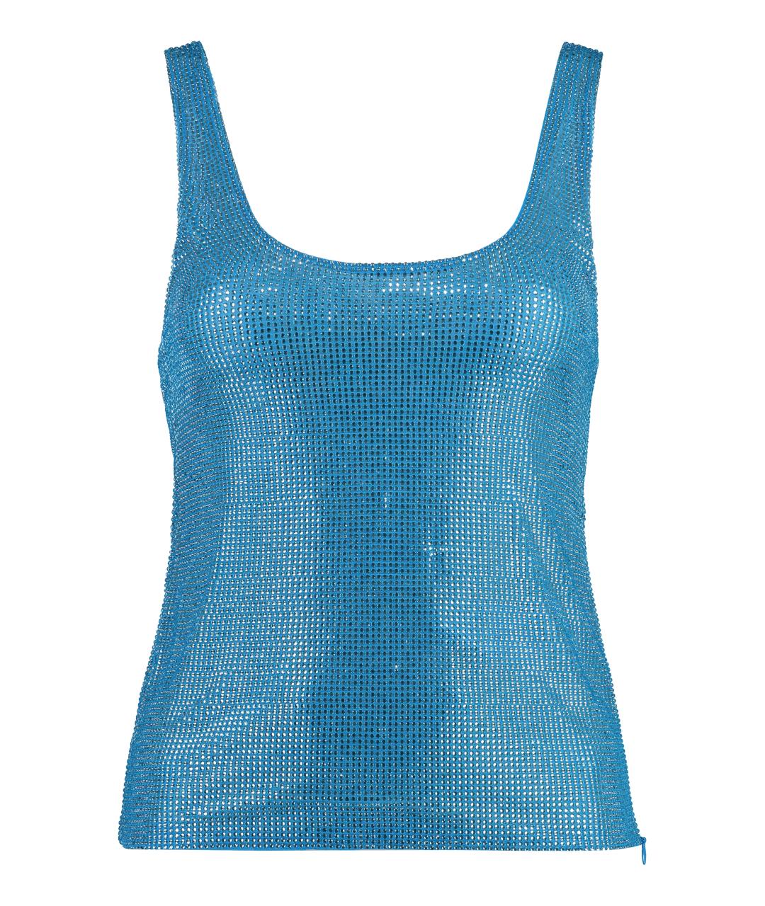 GIUSEPPE DI MORABITO Голубая полиамидовая майка, фото 1