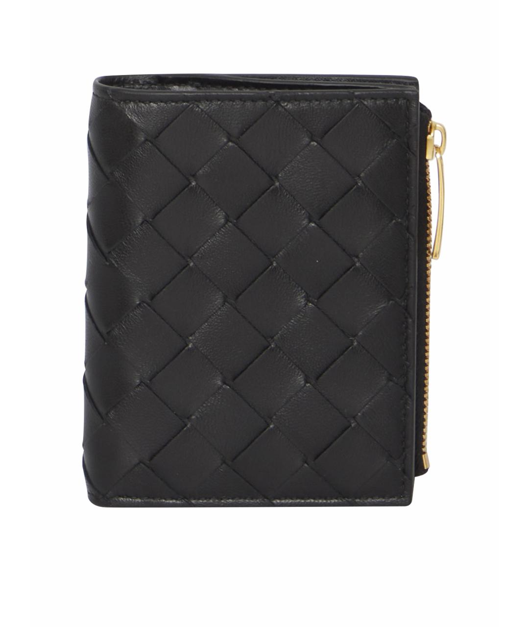BOTTEGA VENETA Черный кожаный кошелек, фото 1
