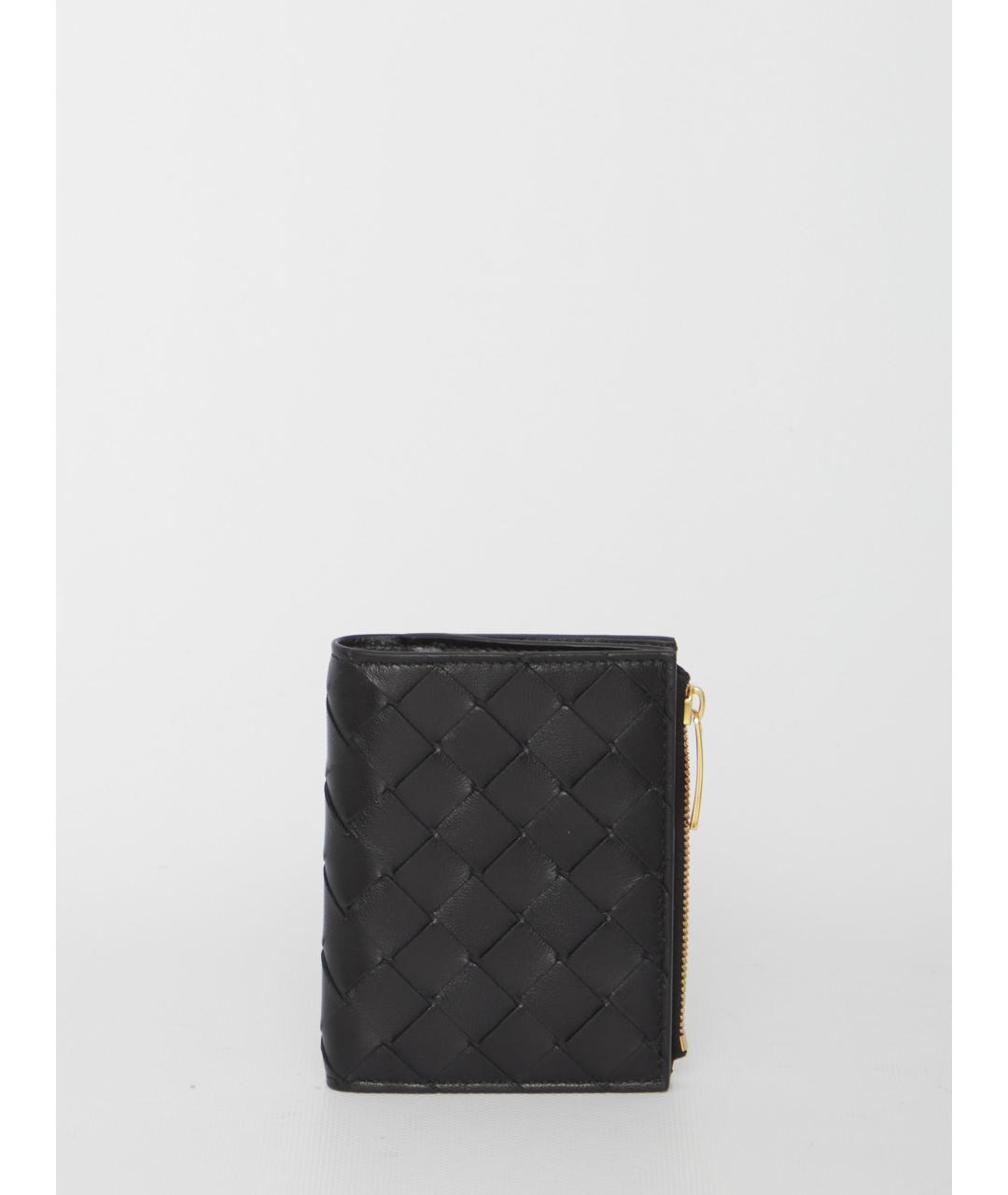 BOTTEGA VENETA Черный кожаный кошелек, фото 5