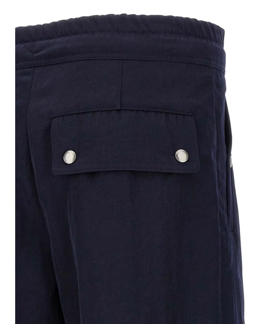 DRIES VAN NOTEN Синие хлопковые повседневные брюки, фото 3