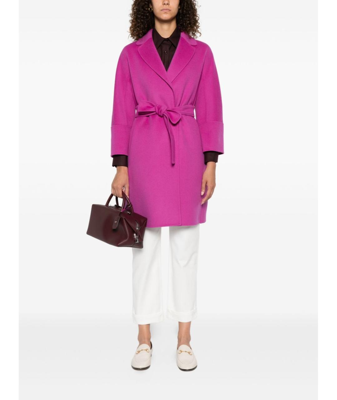 'S MAX MARA Белые хлопко-эластановые прямые брюки, фото 4