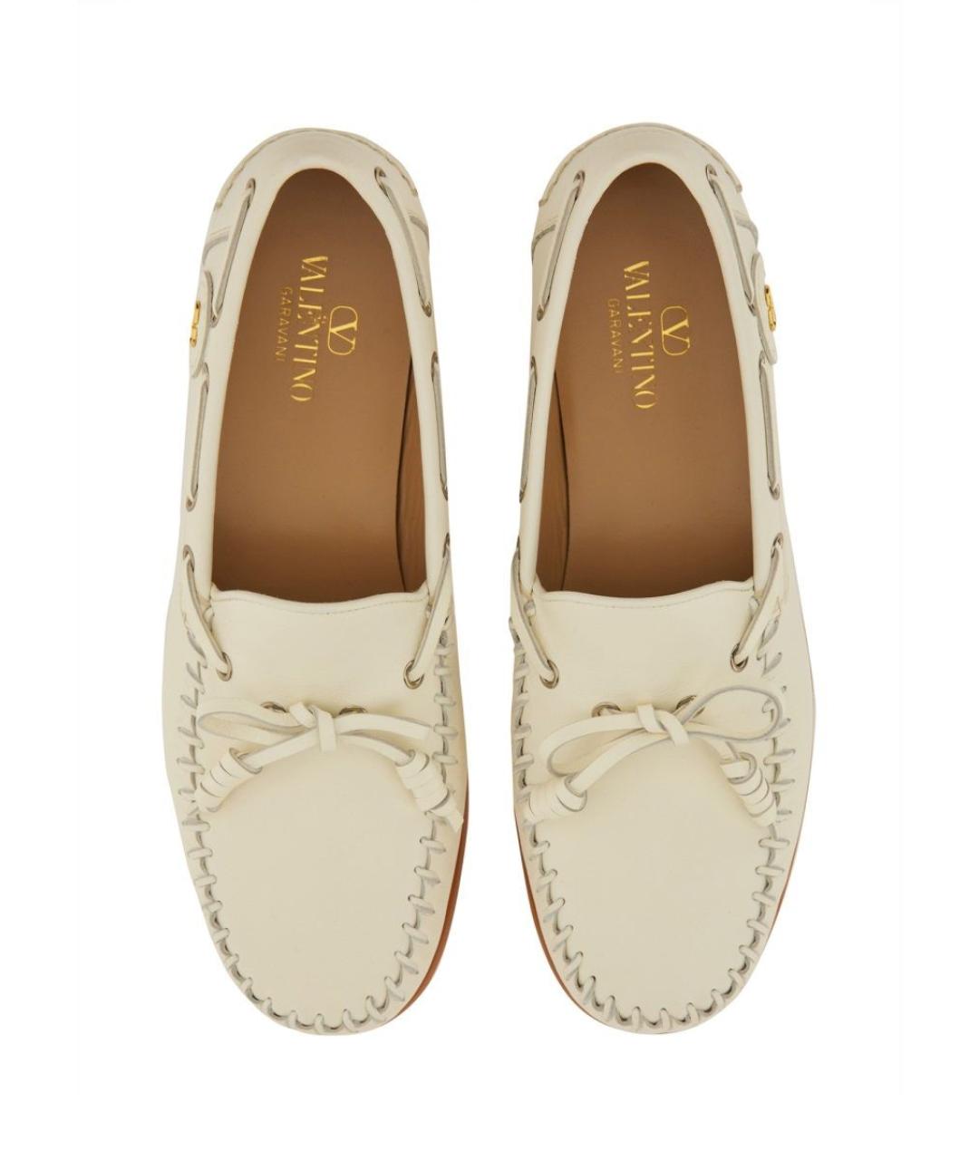 VALENTINO Белые кожаные лоферы, фото 2