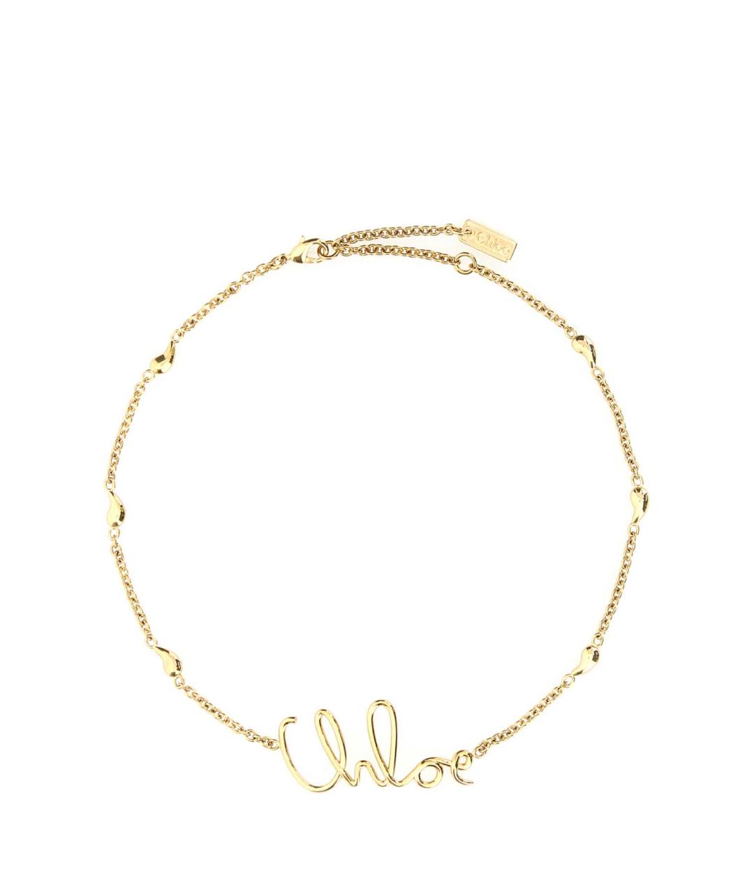 CHLOE Золотая металлическая подвеска, фото 1