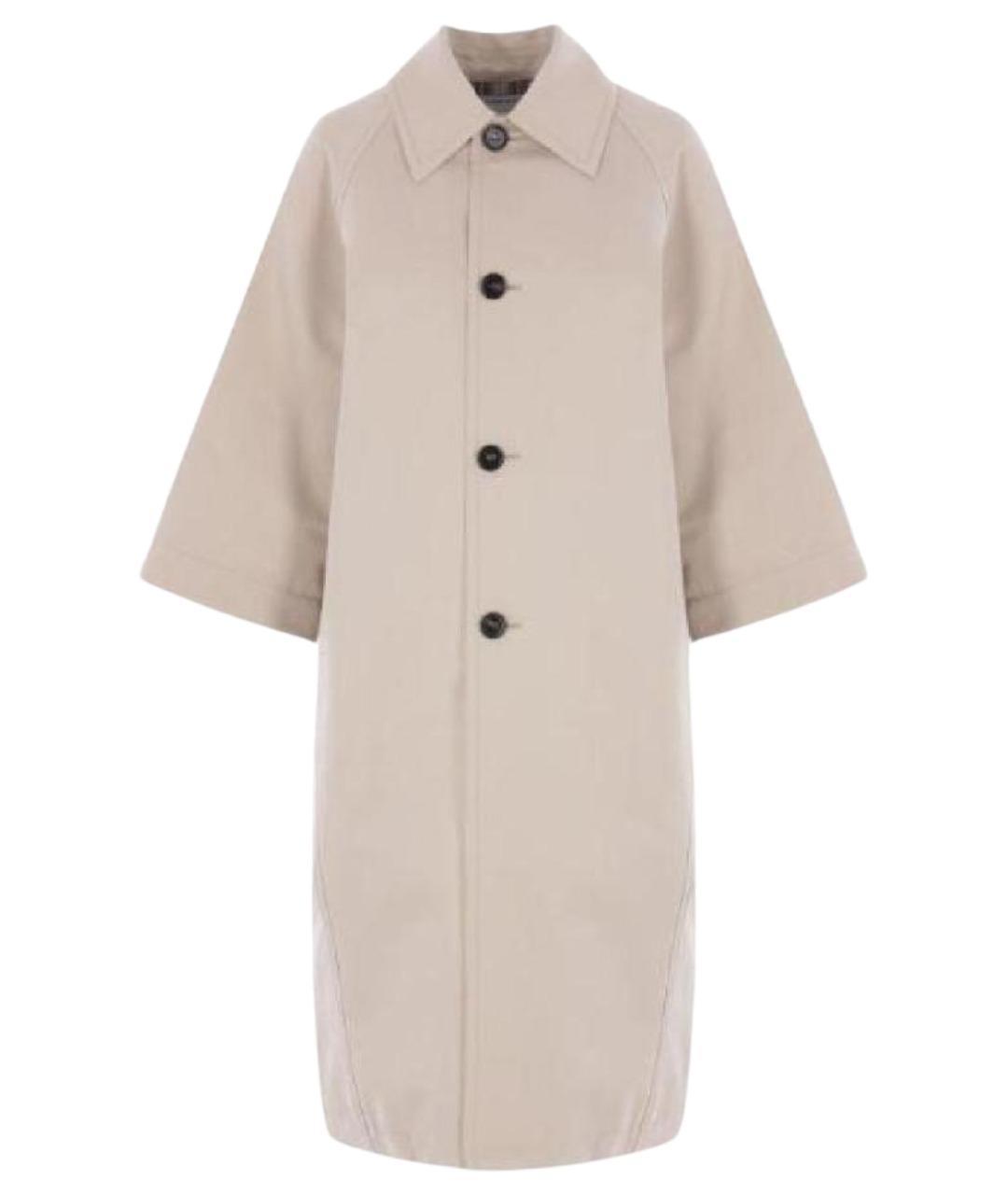 BOTTEGA VENETA Бежевый хлопковый тренч/плащ, фото 1