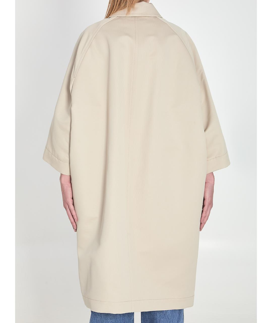 BOTTEGA VENETA Бежевый хлопковый тренч/плащ, фото 5