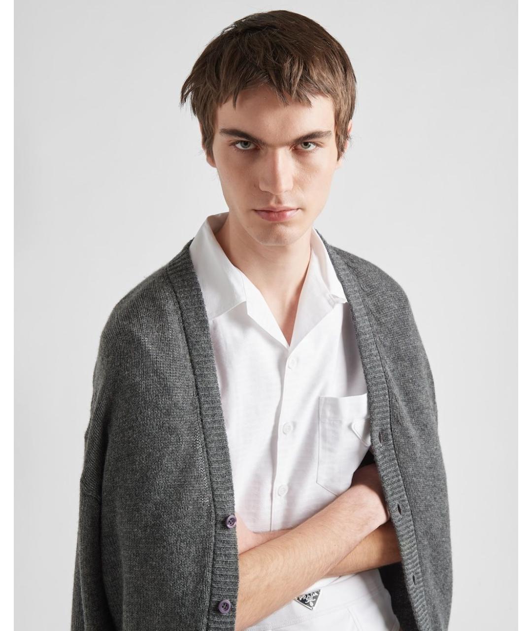 PRADA Белая хлопковая кэжуал рубашка, фото 3