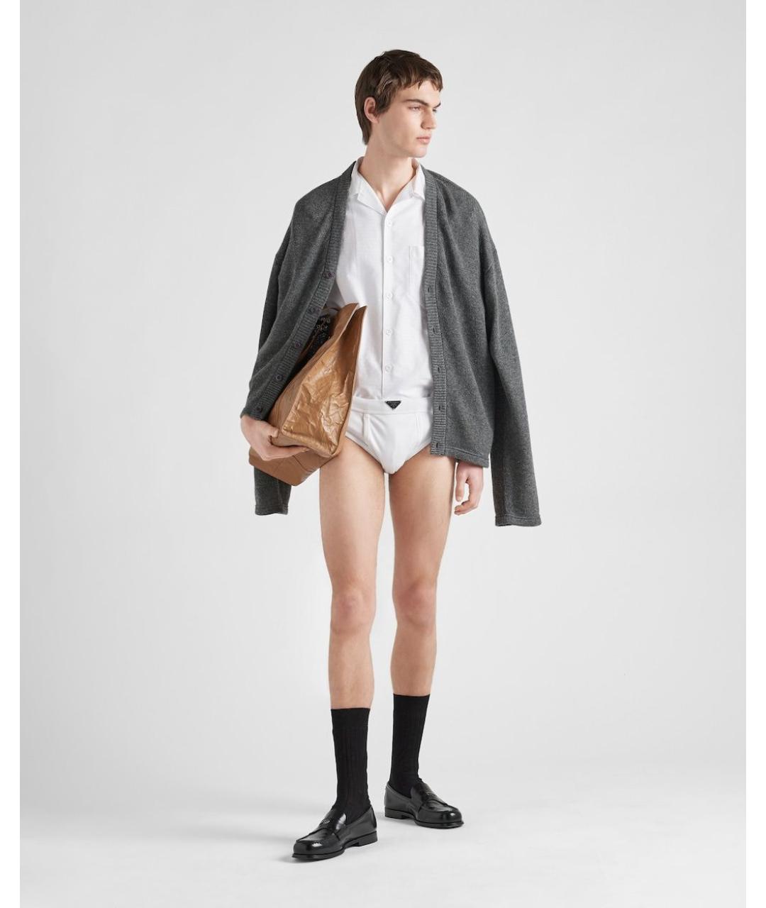 PRADA Белая хлопковая кэжуал рубашка, фото 2