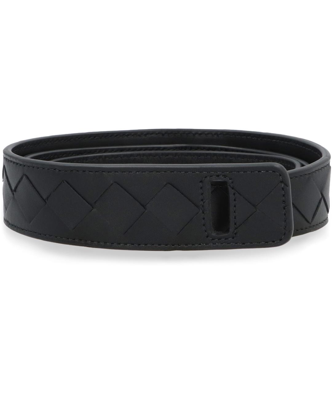 BOTTEGA VENETA Черный кожаный ремень, фото 2