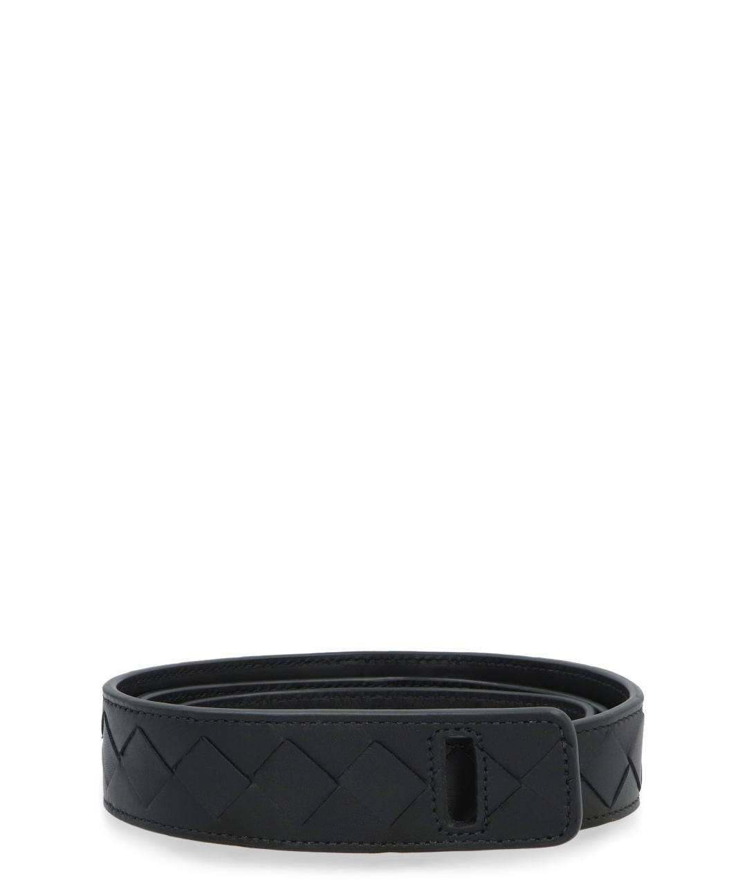 BOTTEGA VENETA Черный кожаный ремень, фото 1