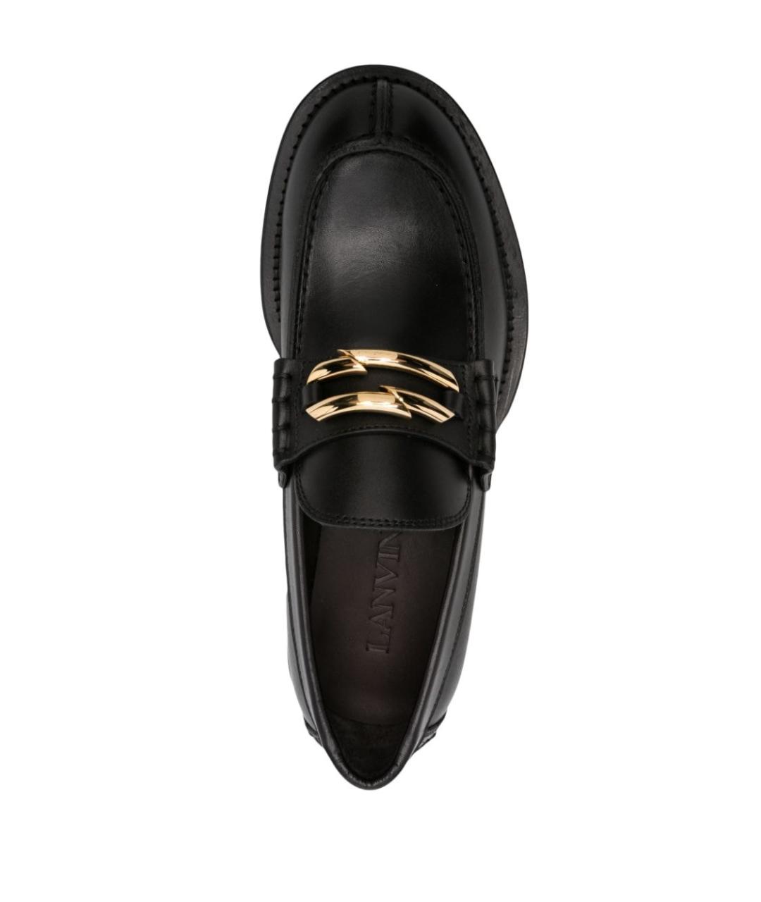 LANVIN Черные кожаные сандалии, фото 3