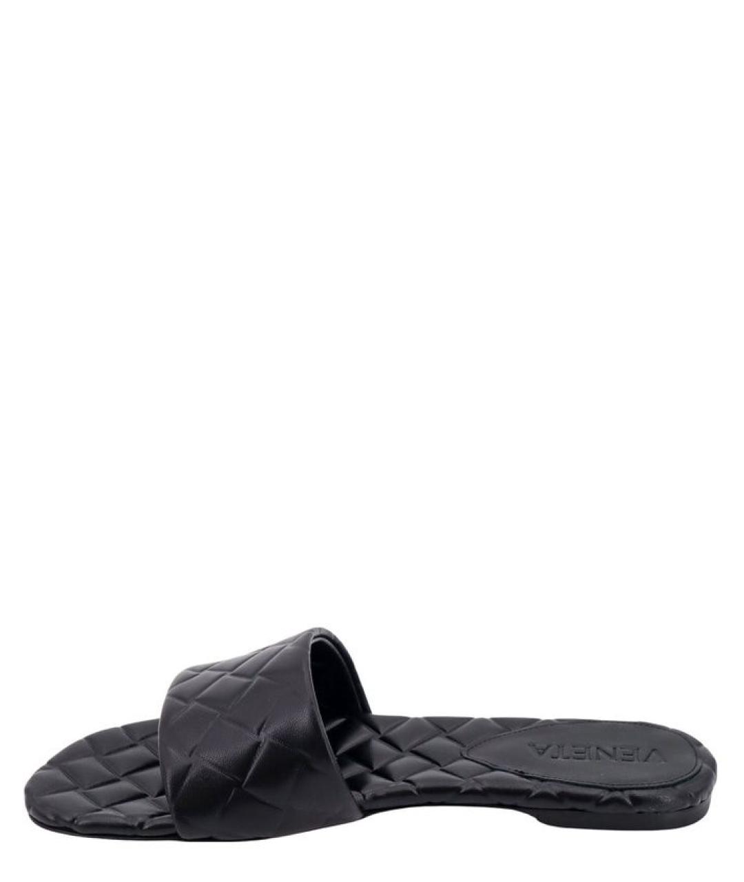 BOTTEGA VENETA Черные кожаные мюли, фото 2