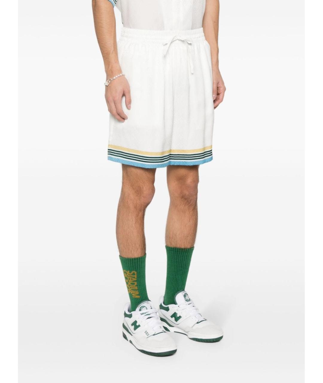 CASABLANCA Белые шелковые шорты, фото 3