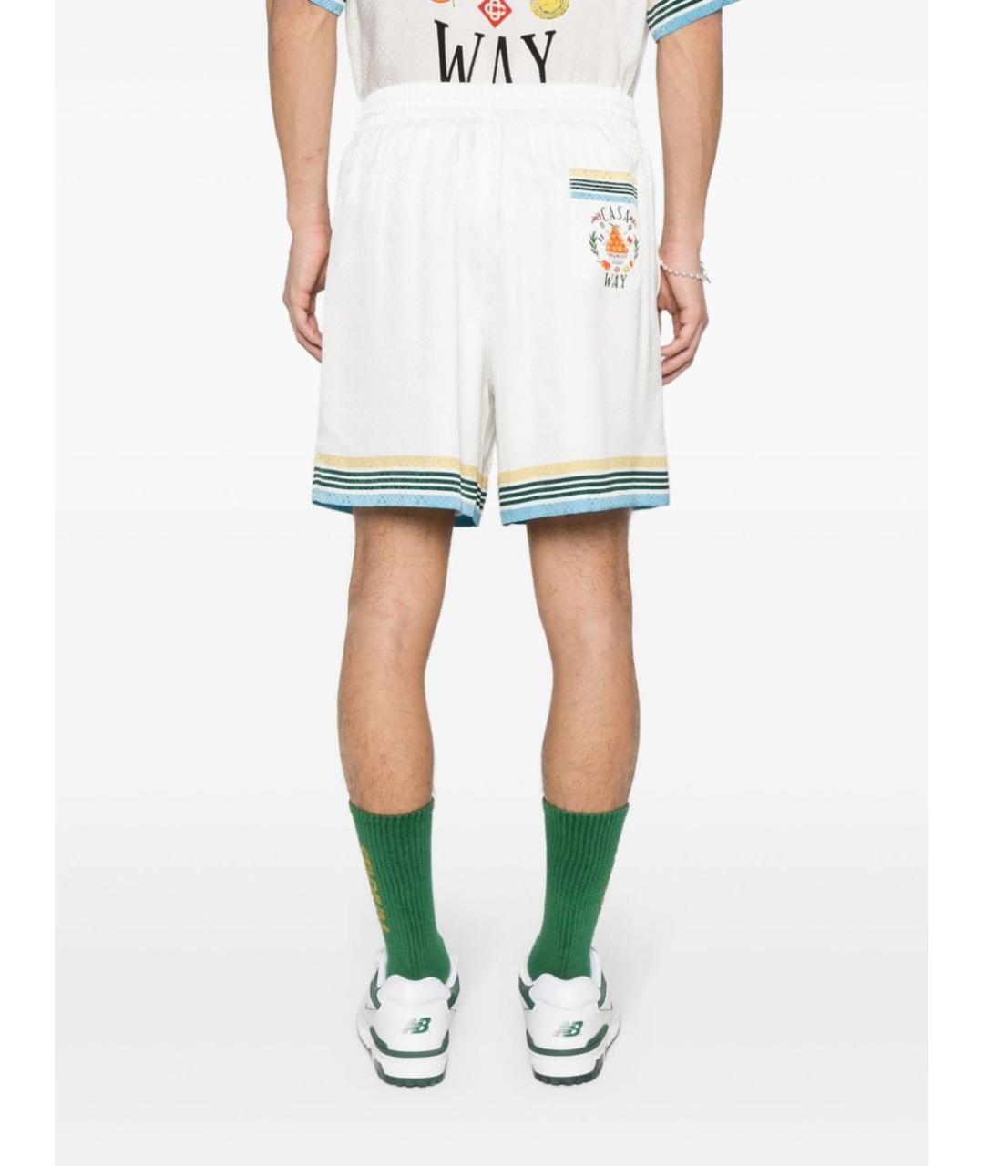 CASABLANCA Белые шелковые шорты, фото 4