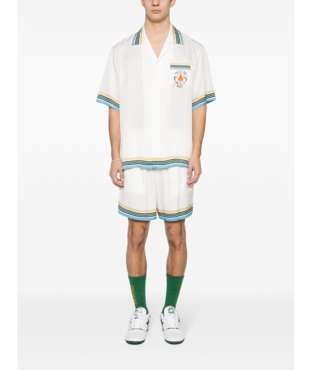 CASABLANCA Белые шелковые шорты, фото 2